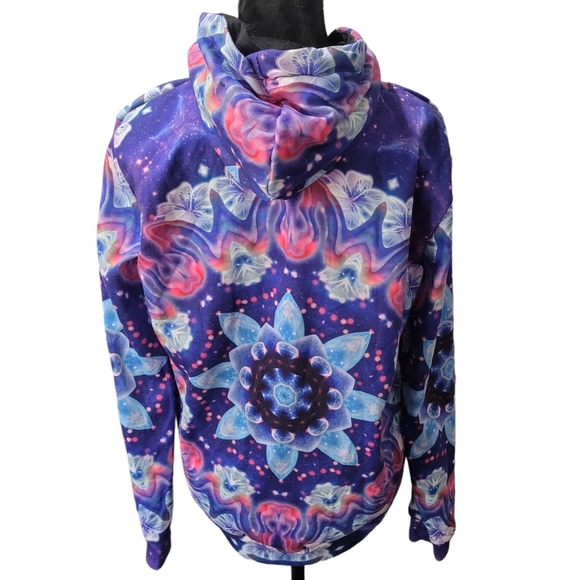 iEDM.COM Hooded Sweatshirt Men's Small. Psychadelic Colors - Picture 2 of 6